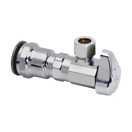 B & K BrassCraft 1/2 in. MPT outlets X 3/8 in. Brass Shut-Off Valve G2PS19X C1